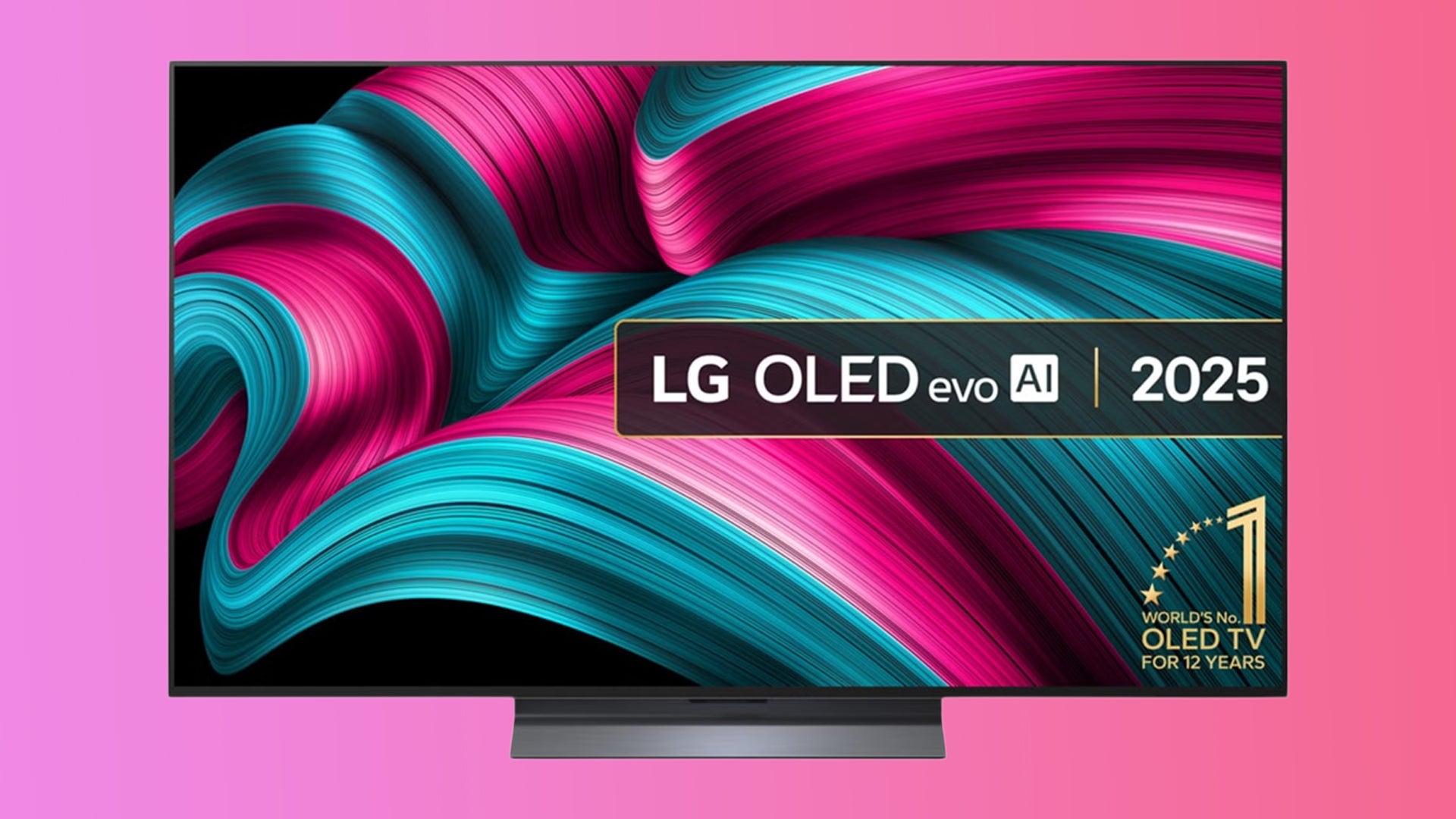 LG C5 55-inch OLED TV on a gradient background