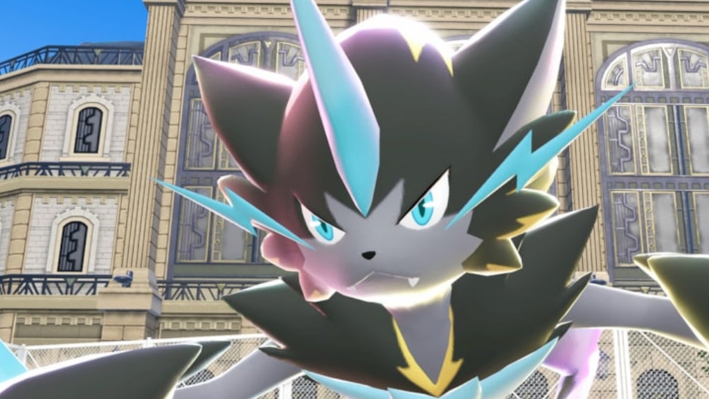 Close up of Mega Zeraora from Pokémon Legends: Z-A's Mega Dimension DLC