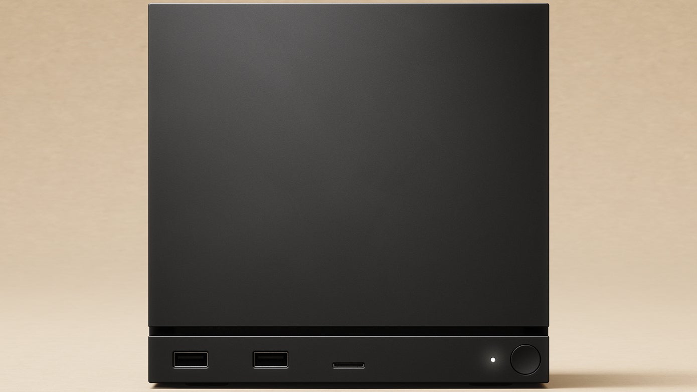 A close up look of the Steam Machine.